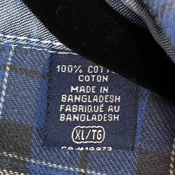 Rumors Plaid Button Up Shirt 100% Cotton Sz XL Faded Distressing - Picture 8 of 9